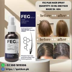 FEG Plus Hair Growth Spray Price In Pakistan | 03001819306