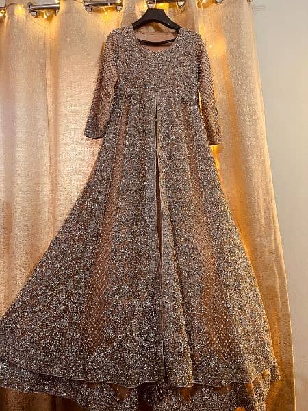 Bridal Maxi - peach with silver work 1