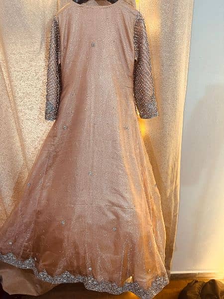 Bridal Maxi - peach with silver work 2