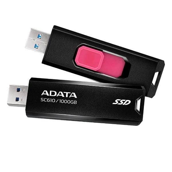 1TB Pocket Size External SSD, USB 3.2 Gen2 Type-A - 1TB Adata SC610 5