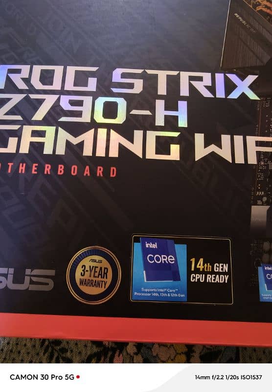 ROG STRIX Z790-H GAMING WIFI LGA1700 DDR5 2