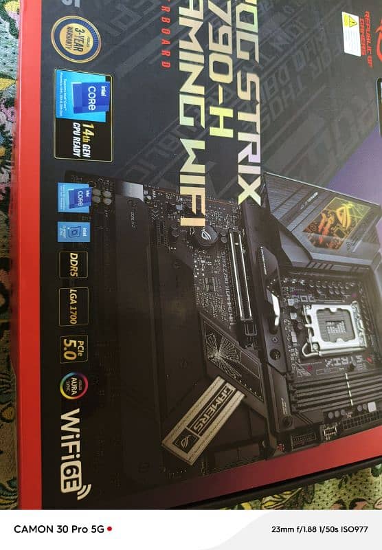 ROG STRIX Z790-H GAMING WIFI LGA1700 DDR5 3