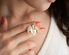 Open Heart Name Necklace