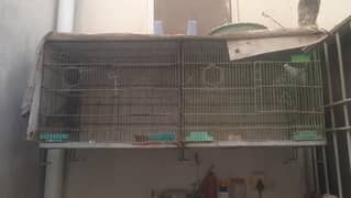 Double Partition Cage For Birds