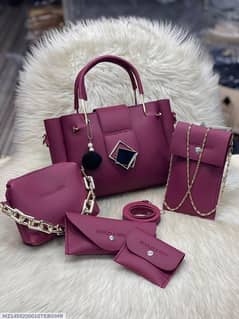 stylish women's leather handbags bags set