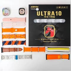 Ultra 10 Smatwatch with 10 Straps 10 in 1