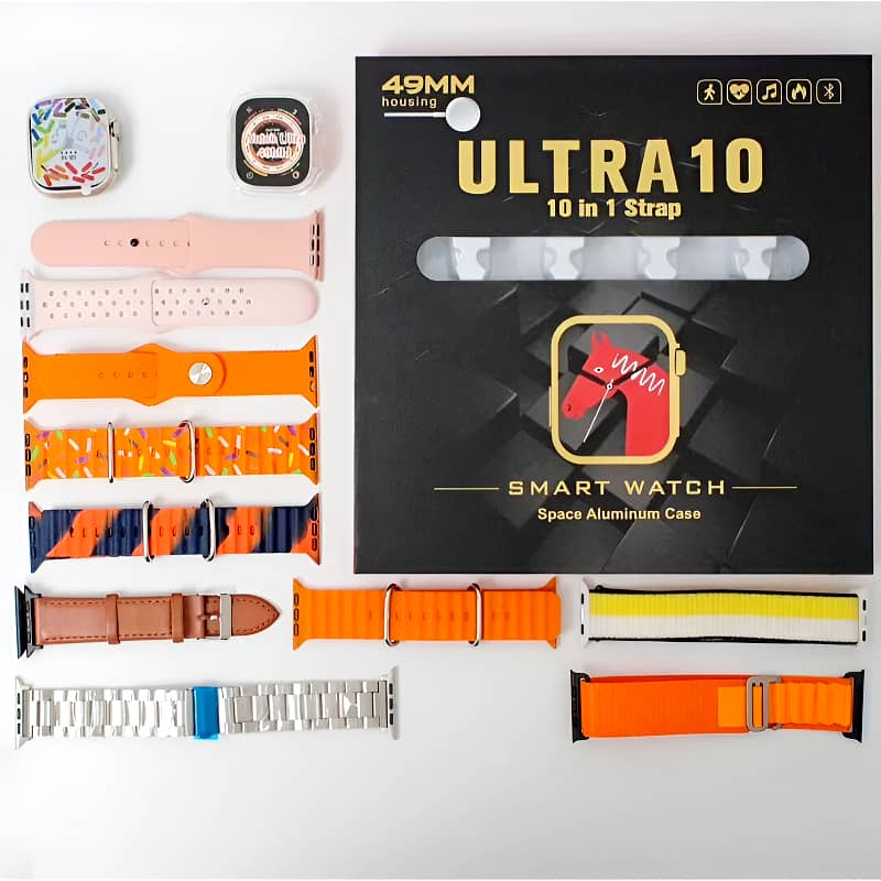 Ultra 10 Smatwatch with 10 Straps 10 in 1 0