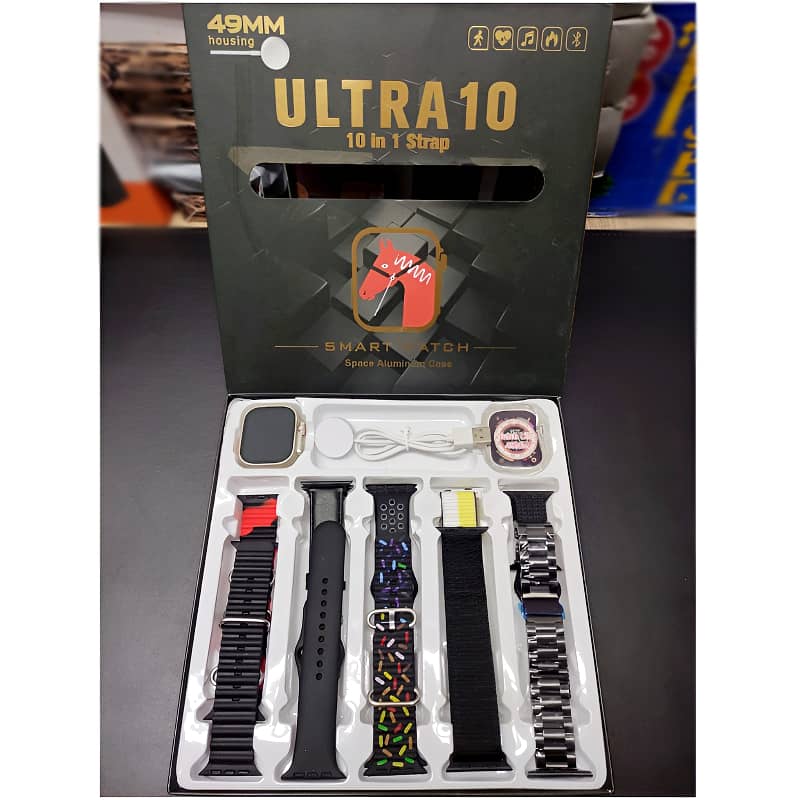 Ultra 10 Smatwatch with 10 Straps 10 in 1 3