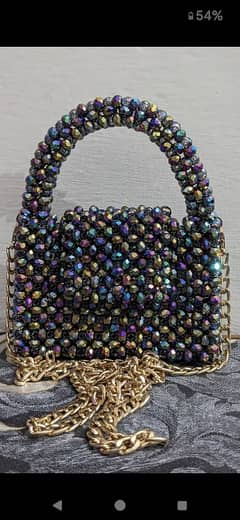 Crystal and bead bag