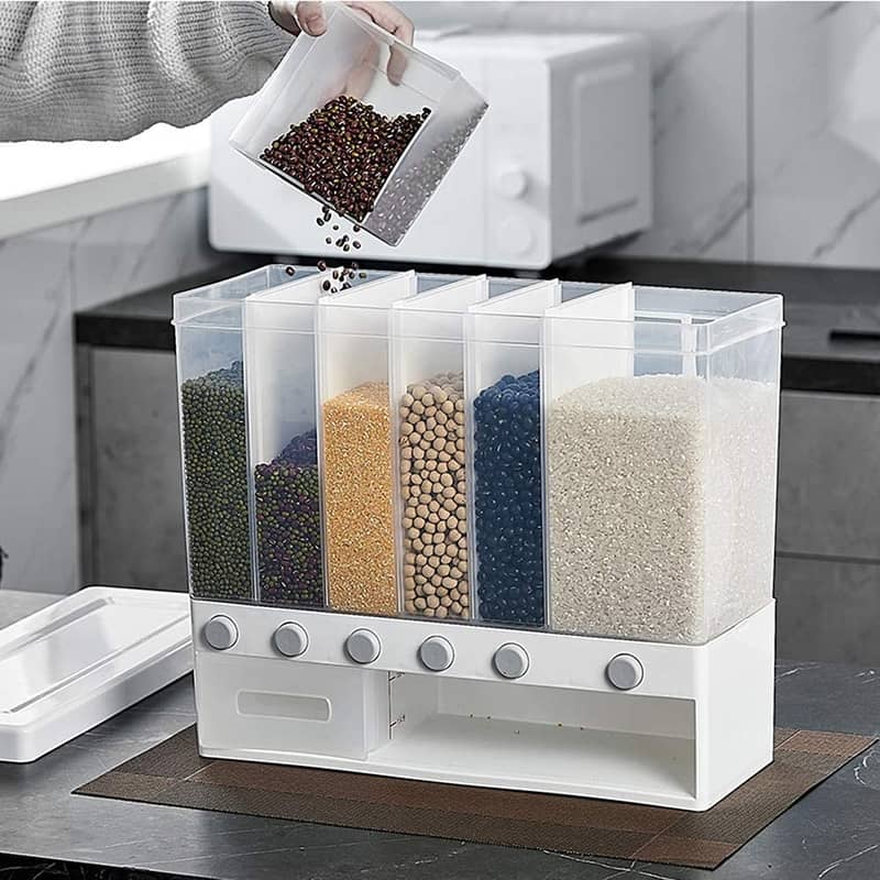 Wall-Mounted Cereal Dispenser Dry Food Dispenser Rice Container 1