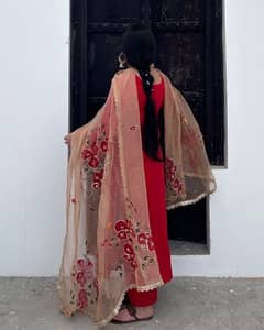 hand painted dupattas and dresses