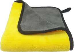 Microfiber Cleaning cloth / towel – Gray and Yellow Color Microfiber