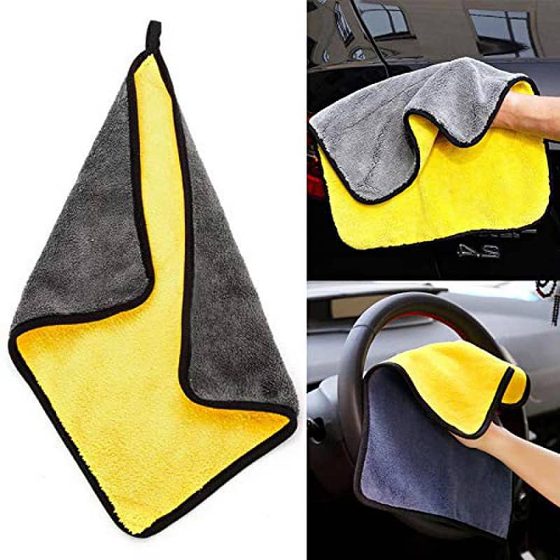 Microfiber Cleaning cloth / towel – Gray and Yellow Color Microfiber 1