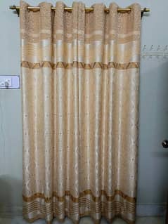 New golden colored fancy curtains