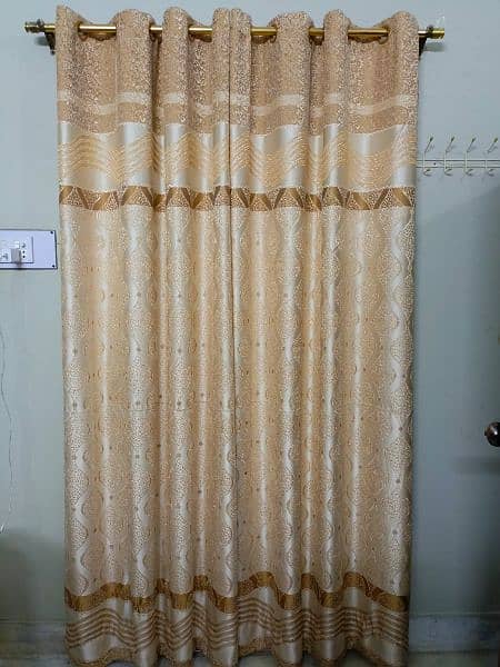 New golden colored fancy curtains 2