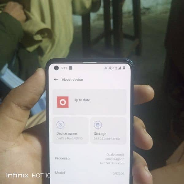 OnePlus N20 6gb.  128 gb PTA prove single sim 5