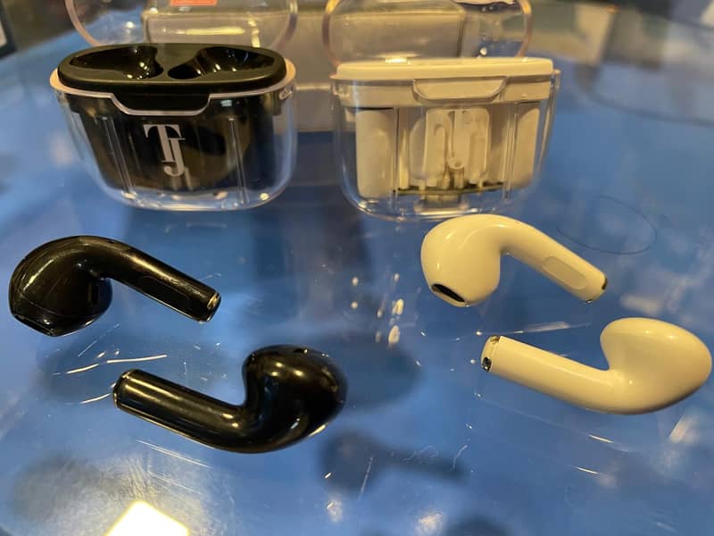 TJ-06 Premium Wireless Airpods - Black& White 4