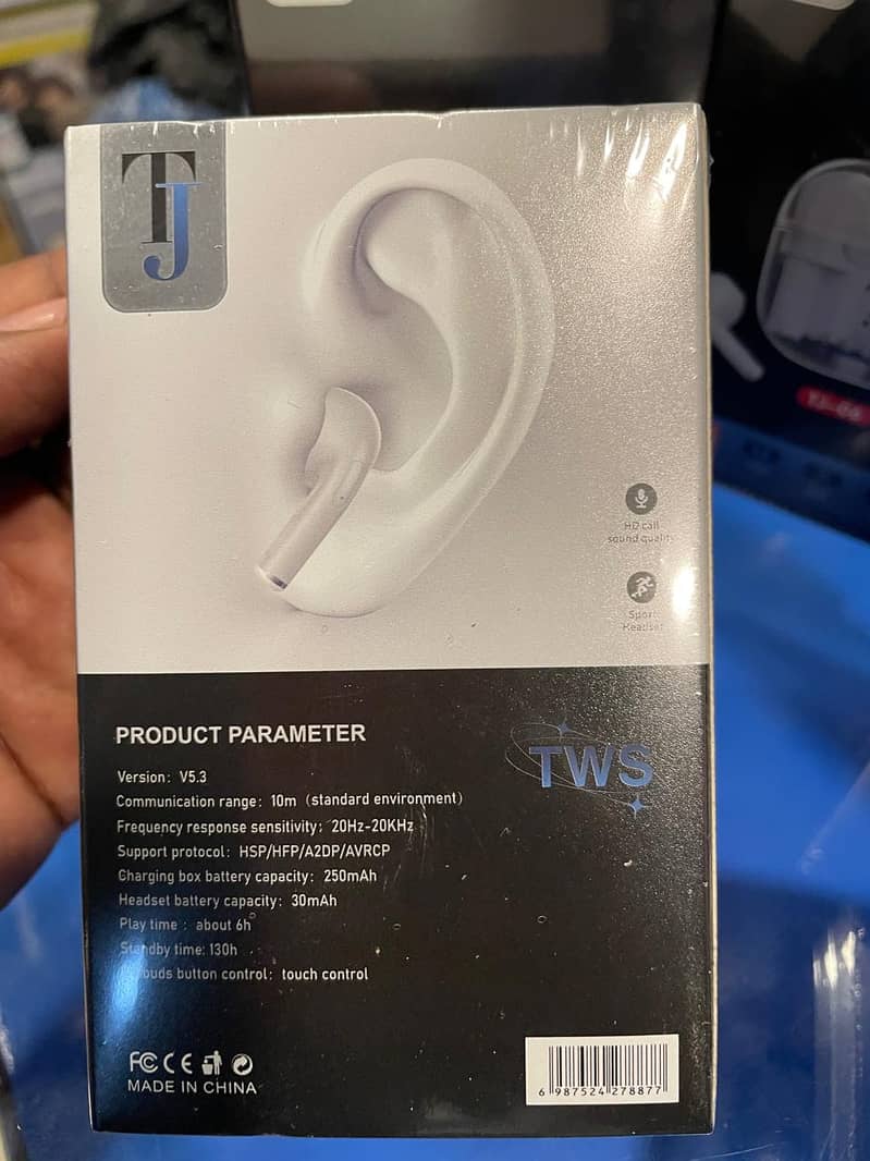 TJ-06 Premium Wireless Airpods - Black& White 6