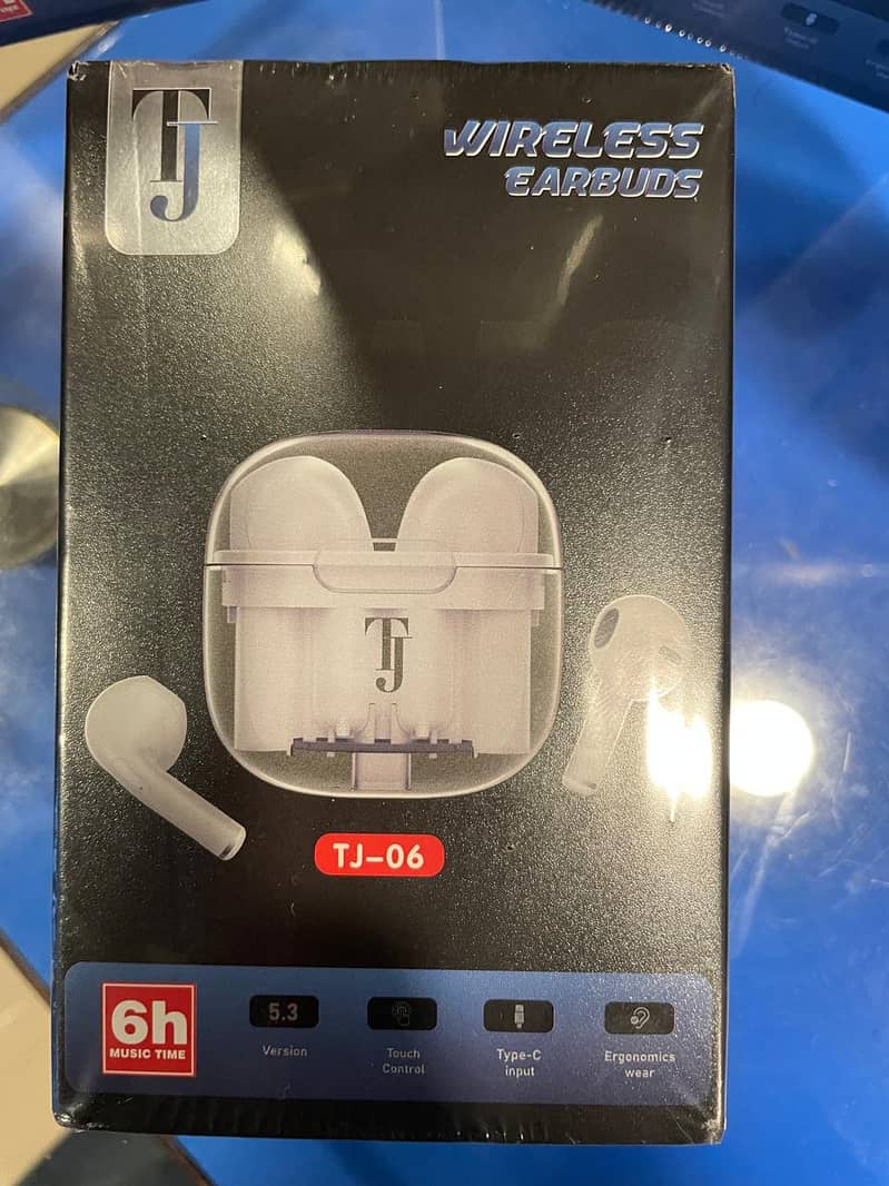 TJ-06 Premium Wireless Airpods - Black& White 7