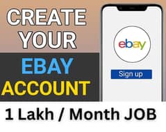 eBay Account Setup & Product Services Job 1 lakh per month