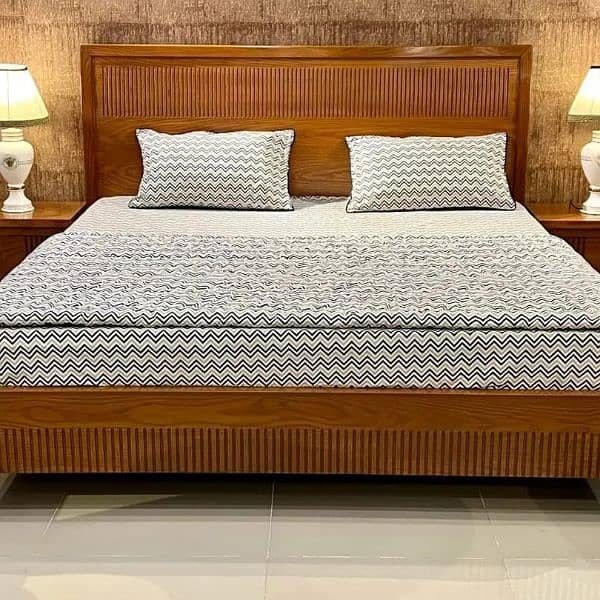 double bed/shesham wooden bed/bed set/bed dressing/bedroom furniture 3