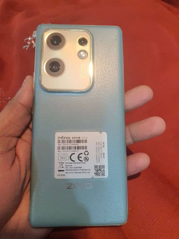 infinix zero 30 8/256 green color leather look 2