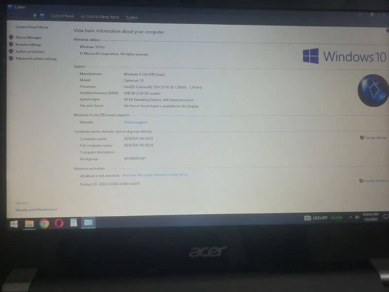 Acer C740 4 Ram 128ssd 6 hours Battery Backup 6