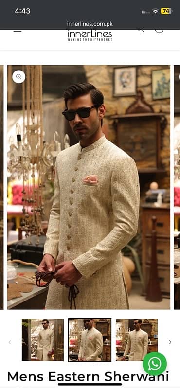 Mens Sherwani ( branded) 4