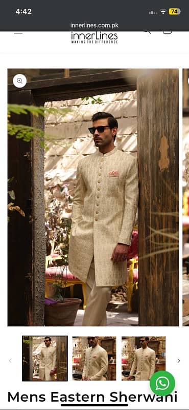 Mens Sherwani ( branded) 5