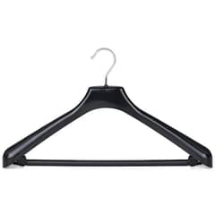 Black Plastic HANGER All Purpose Coat Clothes Garment Trouser Skirt