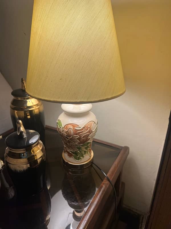 ceramic table lamps pair 0