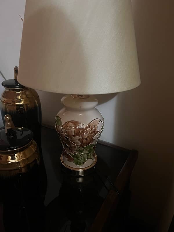 ceramic table lamps pair 1