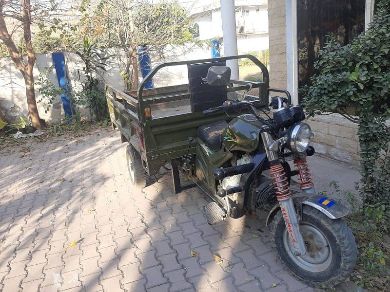 The lorder rickshaw in green colour location:khan house,6 Road A block 3