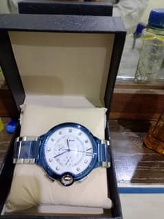 Cartier watch L modal 891 water resist. blue