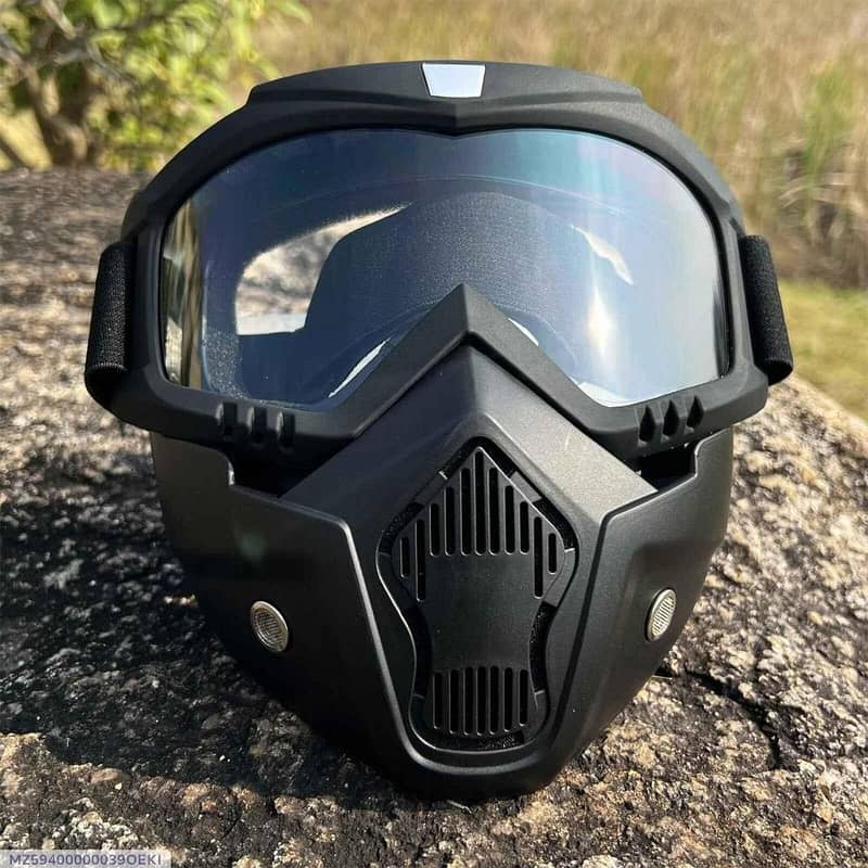 transpraent glass black helmet 0