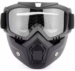 transpraent glass black helmet