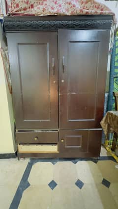 Wooden Almari, 2 door wardrobe , drassing