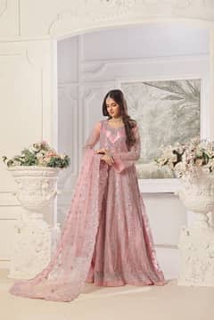 bridal of formal Maxi net fabric stone work and Resham work