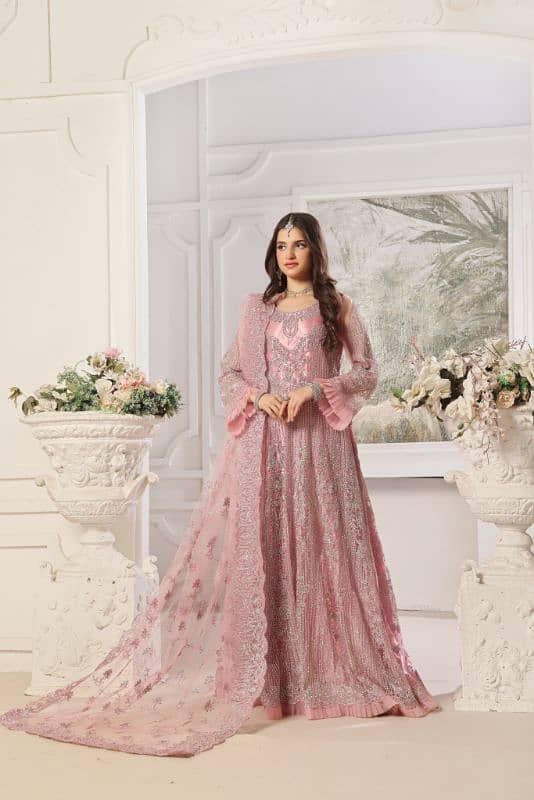 bridal of formal Maxi net fabric stone work and Resham work 2