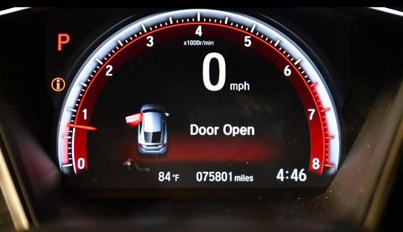 Honda Civic X Si Red Digital cluster Metter 1