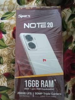 sparx note 20 full ok 8+8 ram 256 gb storage exchange possible