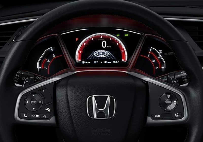 Honda Civic X Si Red Digital cluster Metter 2