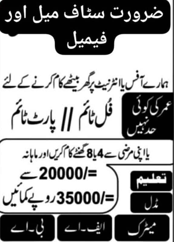 online job urgently need staff 0