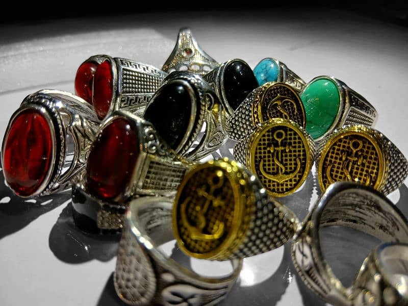 Turkish Design Fashion stone Rings for men 2