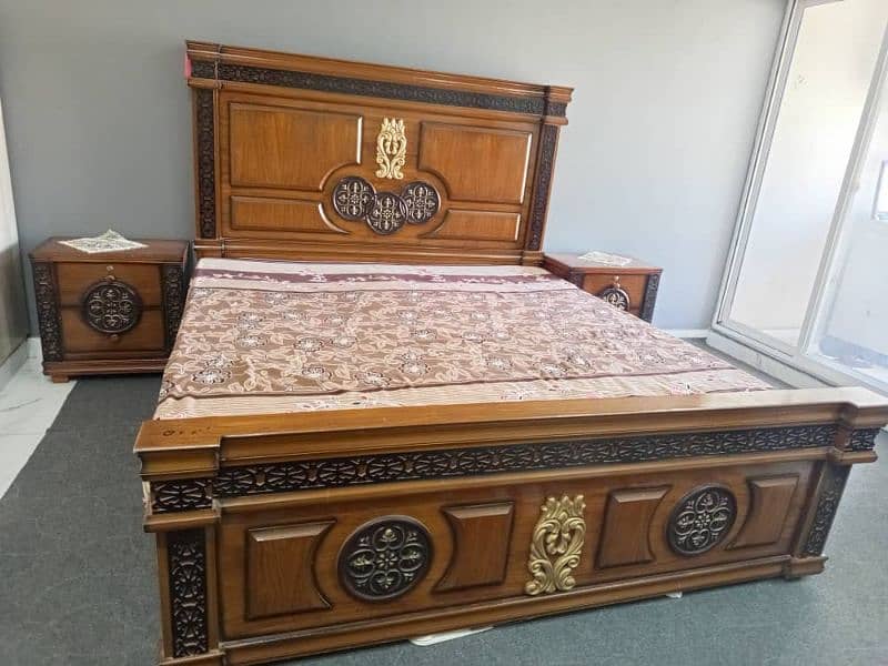 full set bed with wardrobe new new with discount 0