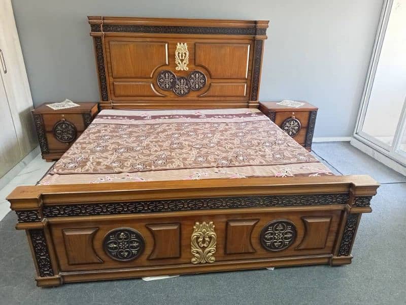 full set bed with wardrobe new new with discount 1