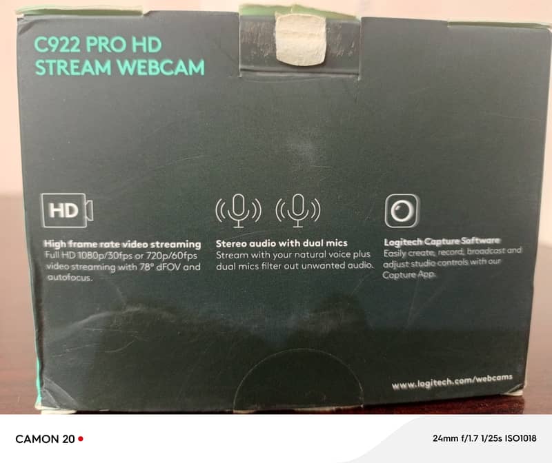 Logitech C922 Pro Stream HD Webcam 1080p 4