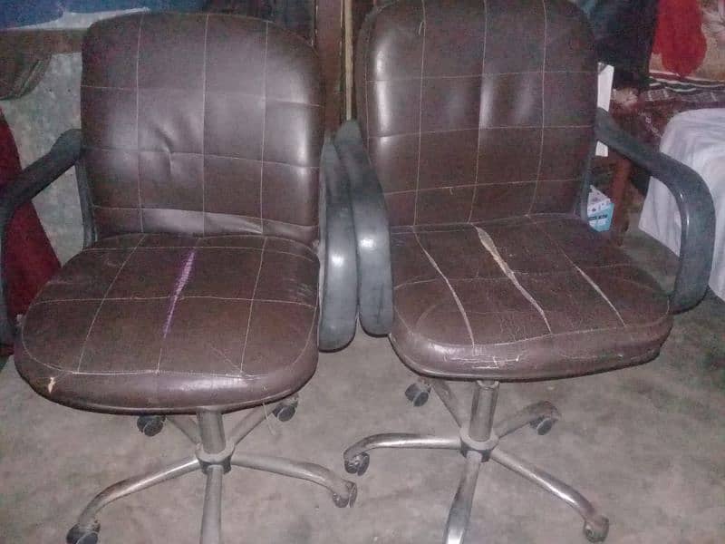 2 revolving chairs for sell 1