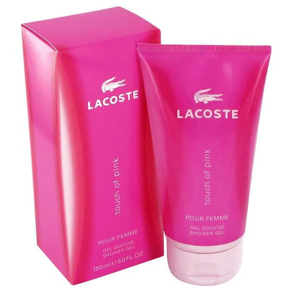 Lacoste pink touch perfume and shower gel gift set brand new box 1