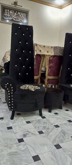 2 high sofa coffee chair with table